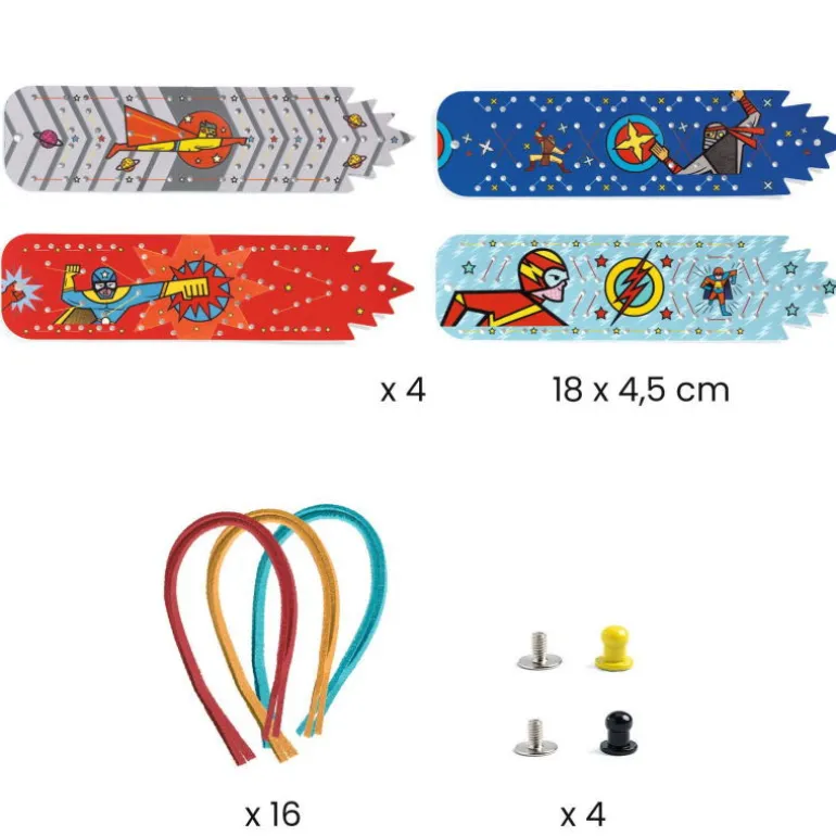 4 bracelets de force à créer "Super pouvoirs" DIY 7978<Djeco Best Sale