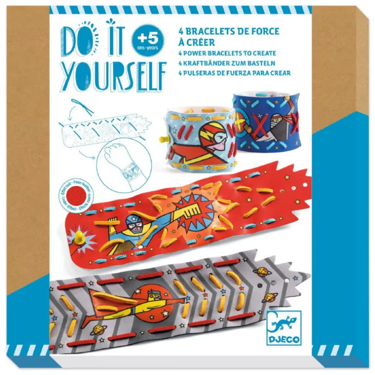 4 bracelets de force à créer "Super pouvoirs" DIY 7978<Djeco Best Sale