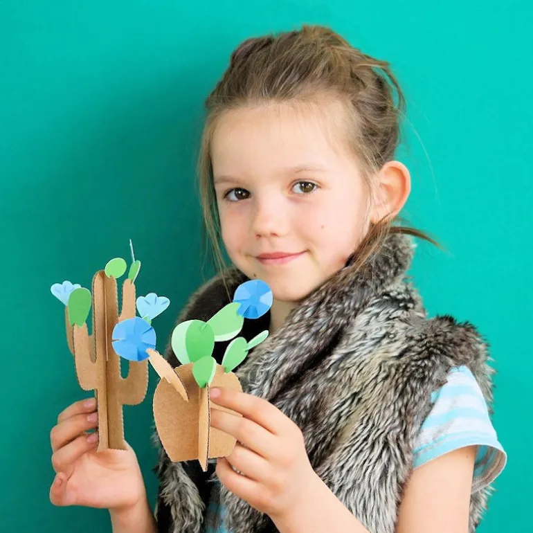 6 cactus à créer, kit créatif pour enfant Pirouette Cacahouète<PIROUETTE CACAHOUETE Cheap