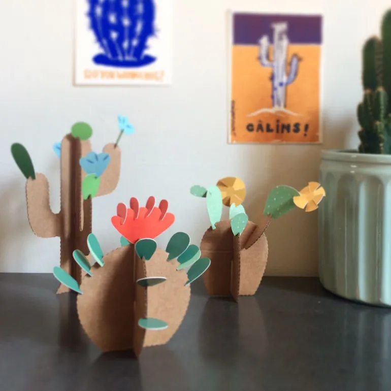 6 cactus à créer, kit créatif pour enfant Pirouette Cacahouète<PIROUETTE CACAHOUETE Cheap