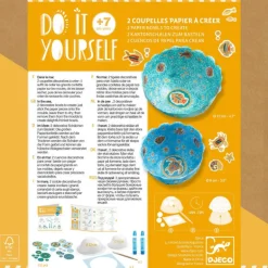 2 coupelles bleues en papier à créer "Dans la mer" 7983<Djeco Cheap