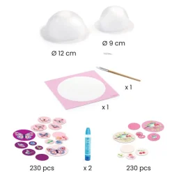 2 coupelles roses en papier à créer "Dans les airs" 7982<Djeco Best