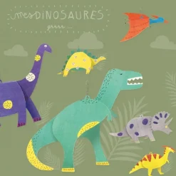 6 dinosaures à colorier, kit créatif pour enfant Pirouette Cacahouète<PIROUETTE CACAHOUETE Cheap