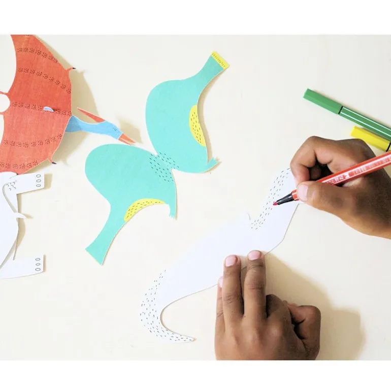 6 dinosaures à colorier, kit créatif pour enfant Pirouette Cacahouète<PIROUETTE CACAHOUETE Cheap