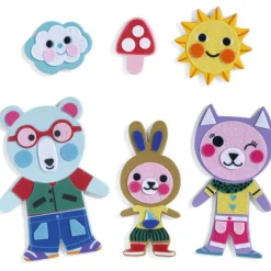 10 magnets d'animaux à décorer "Funky family" DIY 7919<Djeco Store