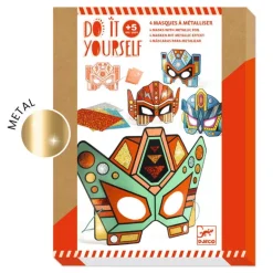 4 masques à métalliser "Super robots" DIY 7924<Djeco Hot