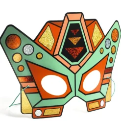 4 masques à métalliser "Super robots" DIY 7924<Djeco Hot