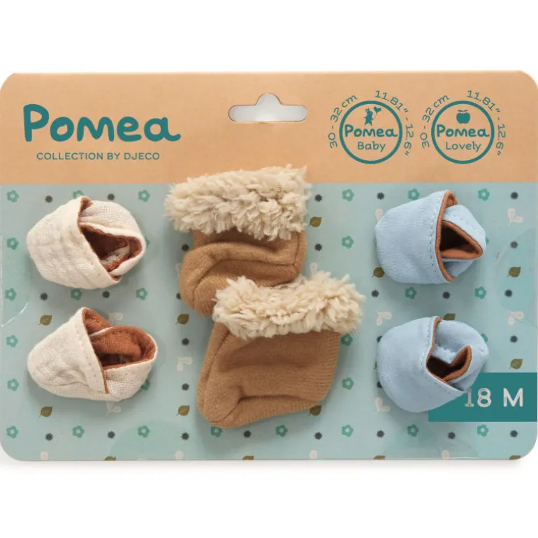 3 paires de chaussons pour poupée POMEA de 7899<Djeco Best