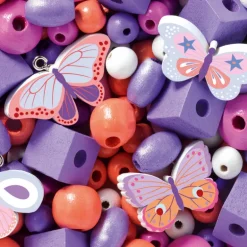 450 Perles en bois "Papillons" 9810<Djeco Flash Sale