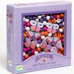 450 Perles en bois "Papillons" 9810<Djeco Flash Sale