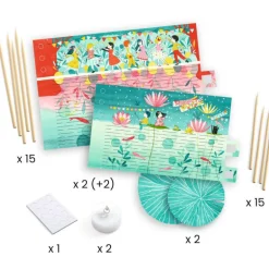 2 photophores déco à créer "Danse des lucioles" DIY 7968<Djeco Best Sale