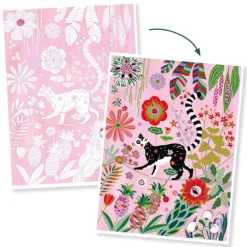 3 posters à colorier "Sauvage" Colouring Gallery 8690<Djeco Fashion