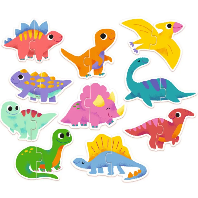 10 puzzles duo "Dinos" 8263<Djeco Discount