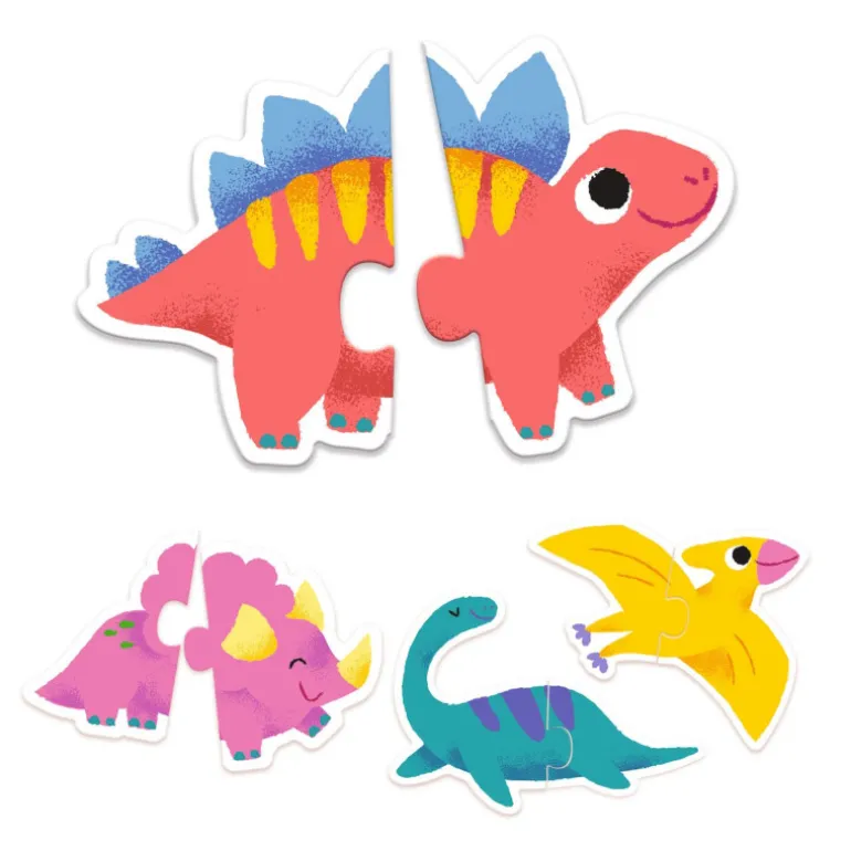 10 puzzles duo "Dinos" 8263<Djeco Discount