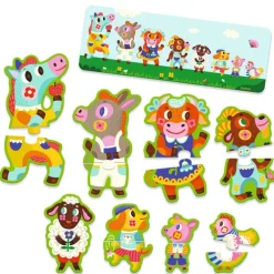 8 puzzles duo "Grands et petits à la ferme" 8266<Djeco Cheap