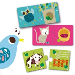 10 puzzles duo "Habitat des animaux" 8164<Djeco New