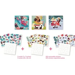 3 puzzles en stickers "Princesses"<POPPIK Best Sale