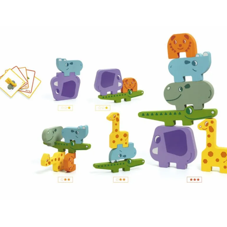 Animaux à empiler en bois 'Ze Totanimo' 6434<Djeco Discount