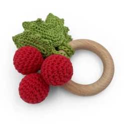 Anneau de dentition "Hiver" hochet en crochet en coton bio The veggy toys<MyuM Discount