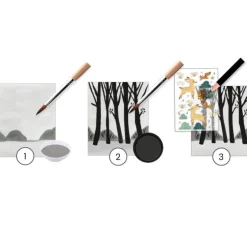 Atelier de peinture en noir et blanc "Dernières neiges" 9349<Djeco Cheap