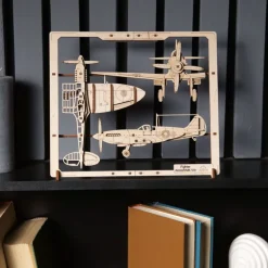 Avion de chasse – UGEARS Puzzle 2,5D en bois<UGEARS models New