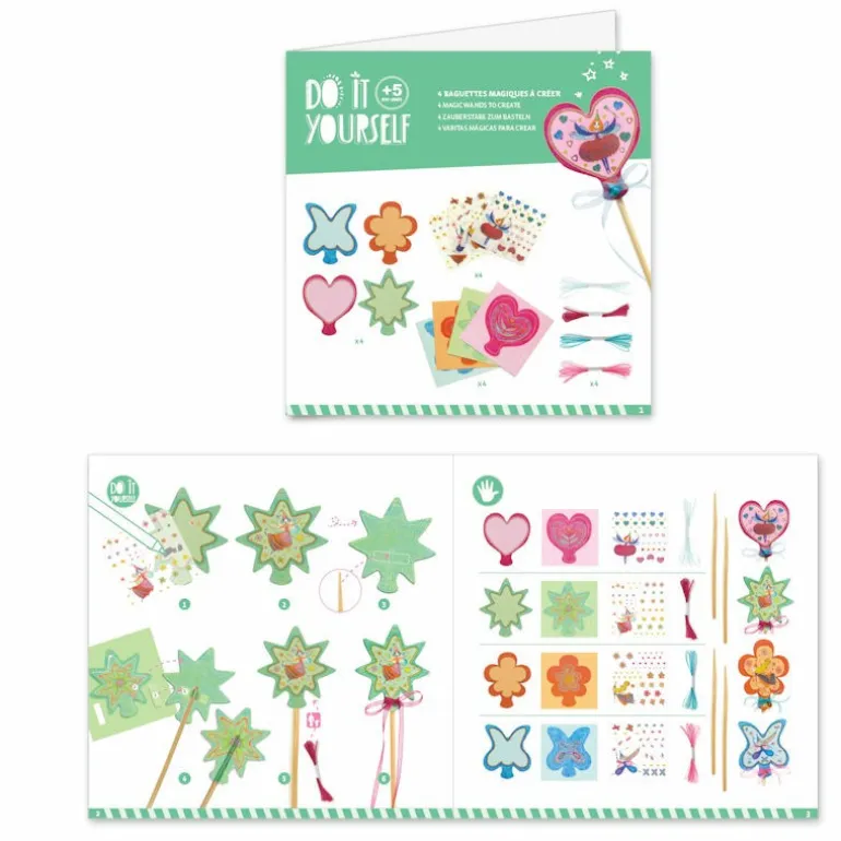 Baguettes magiques à créer "Petites fées" DIY 7950<Djeco Clearance