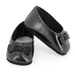 Ballerines noires avec noeud pour poupées de 39 à 48 cm<Petitcollin Fashion