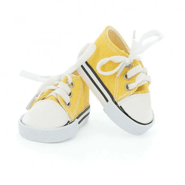 Baskets jaunes en toile pour poupées de 36 cm<Petitcollin Cheap