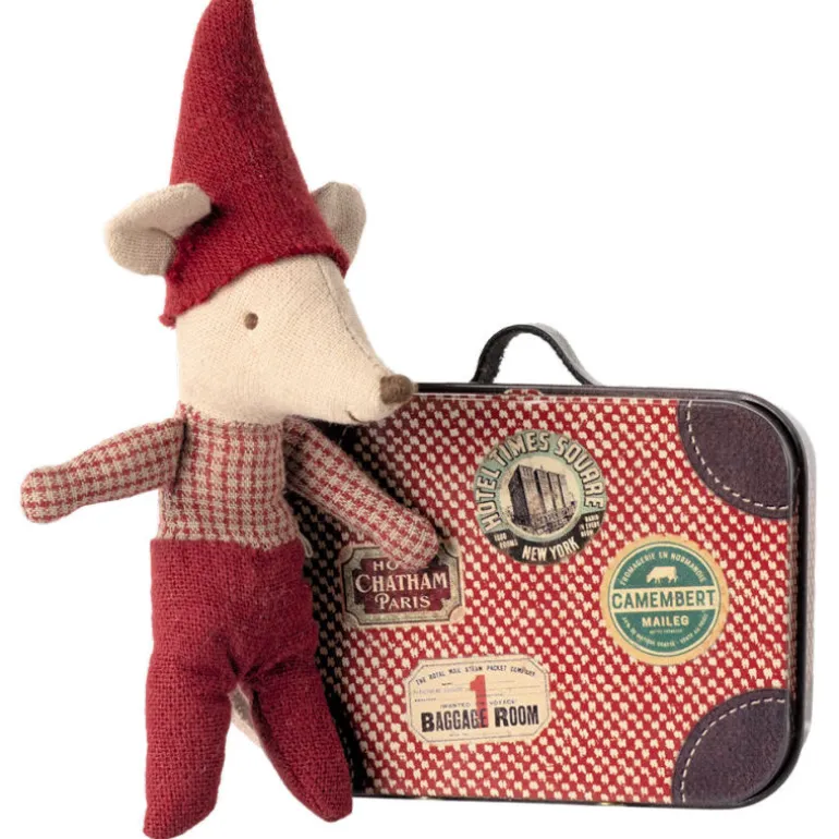 Bébé souris de Noël dans sa valise -<Maileg Cheap