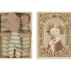 Bébé souris garçon dans sa boîte<Maileg New