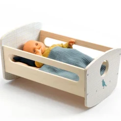 Berceau en bois "Blue Night" accessoire pour poupée POMEA de 7862<Djeco Fashion