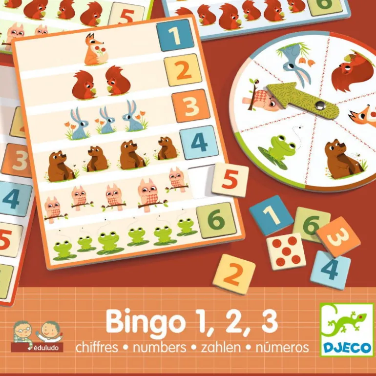 Bingo 1, 2, 3 chiffres Eduludo 8258<Djeco Shop