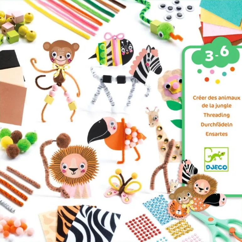 Boîte à créer pour enfant "Animaux de la jungle" 9016<Djeco Shop