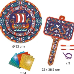 Bouclier et marteau à métalliser "Comme un Viking" DIY 7925<Djeco Hot