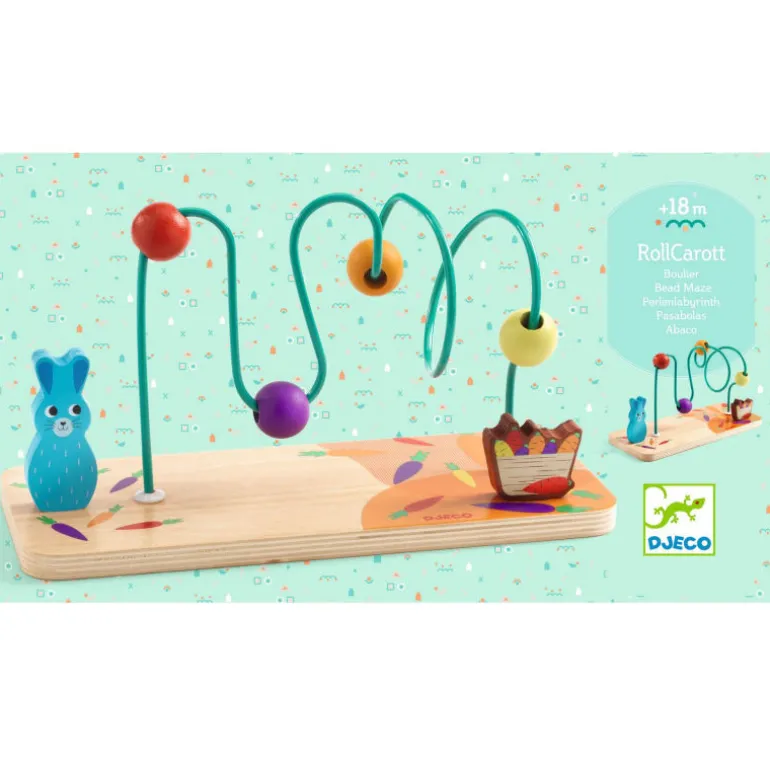 Boulier "RollCarott" - Jouet d'éveil en bois 6370<Djeco Online