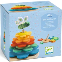 BUTTERFLOWER - PAPILLON jeu d'empilage en bois et feutrine 6404<Djeco Hot