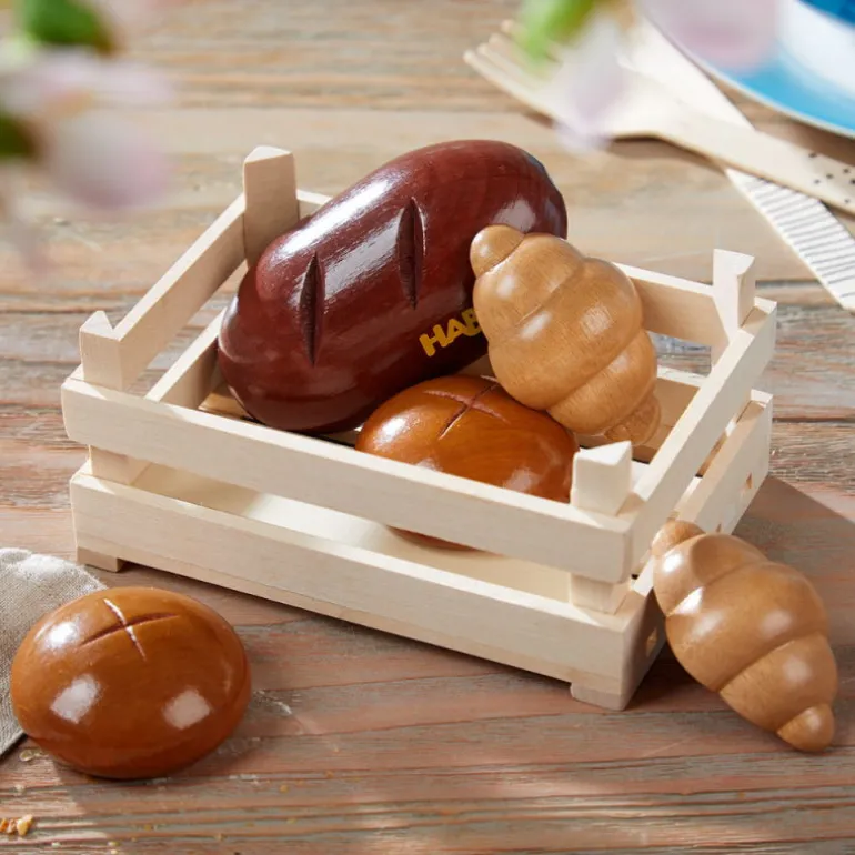 Cagette avec viennoiseries, jouet dînette en bois 306457<HABA Best Sale