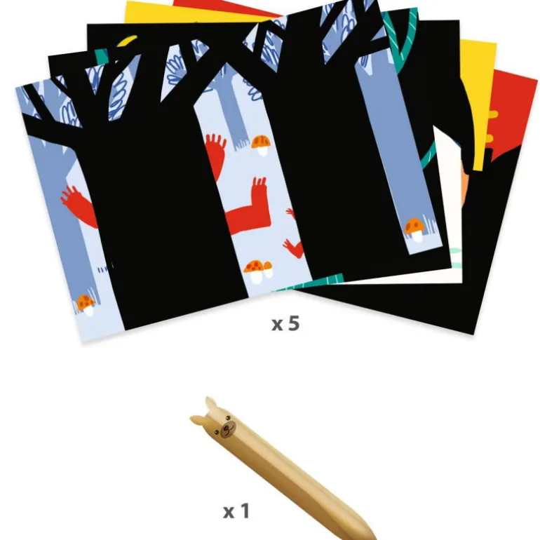Cartes à gratter des tout-petits 'Animaux à découvrir' 0041<Djeco Best Sale