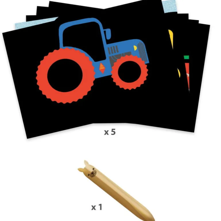 Cartes à gratter des tout-petits 'Véhicules à découvrir' 0040<Djeco Best Sale