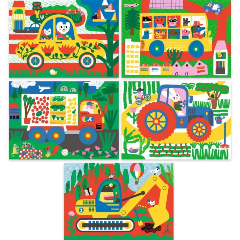 Cartes à gratter des tout-petits 'Véhicules à découvrir' 0040<Djeco Best Sale