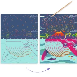Cartes à gratter duo color "Dessus-dessous" 9714<Djeco Cheap