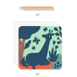 Cartes à gratter 'Grosses bêtes' 9095<Djeco Hot
