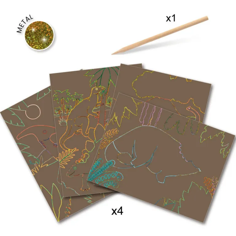 Cartes à gratter 'Le règne des dinosaures' 9726<Djeco Best Sale