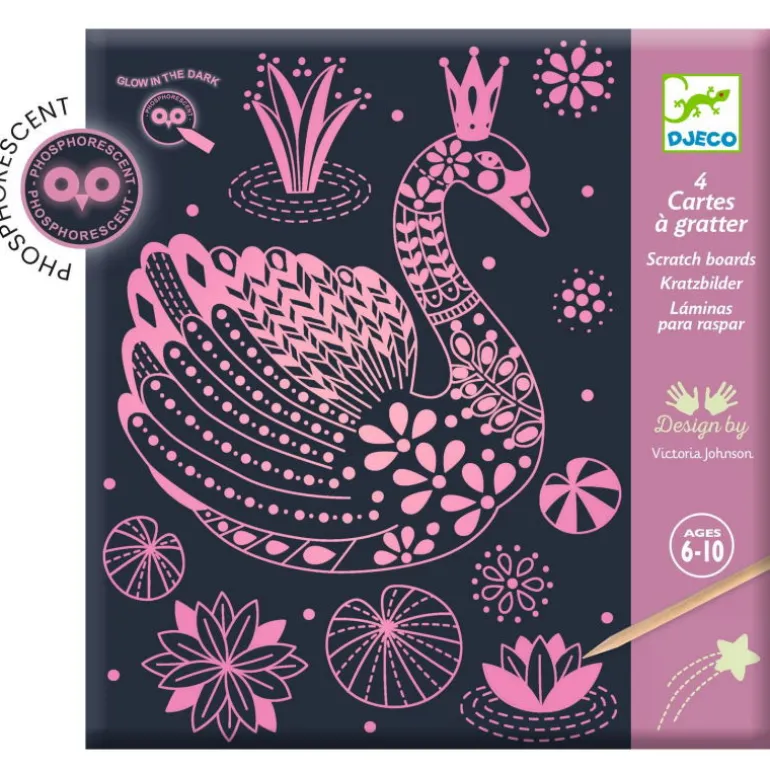 Cartes à gratter phosphorescentes "Monde merveilleux" 9715<Djeco Online
