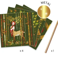 Cartes à gratter "Golden Muses" 9374 inspired by Gustav Klimt<Djeco Fashion