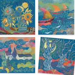 Cartes à gratter "Le Sud" 9378 inspired by Vincent Van Gogh<Djeco Fashion