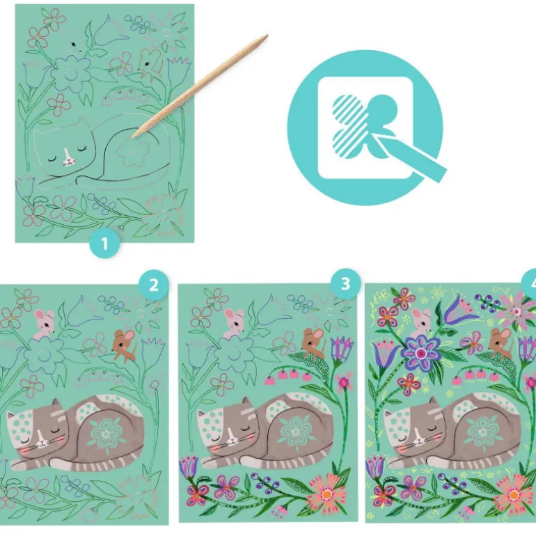 Cartes à gratter 'Rencontres' 9717<Djeco Online