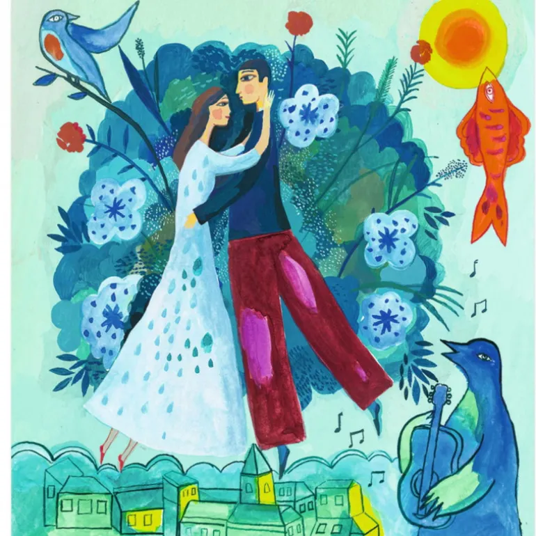 Cartes à peindre "En rêve" 9380 inspired by Marc Chagall<Djeco Outlet