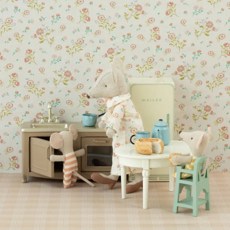 Chaise haute pour bébé souris - couleur vert menthe<Maileg Discount