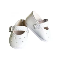 Chaussures blanches à bride pour poupées de 27 à 28 cm<Petitcollin Sale
